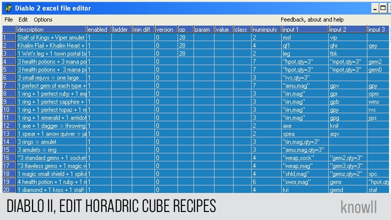 diablo 2 cube recipes for charms