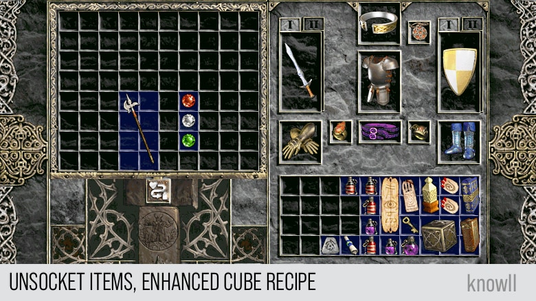 unsocket items, enhanced cube recipe