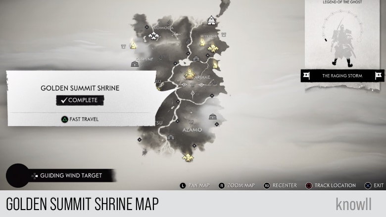 ghost of tsushima banner locations map