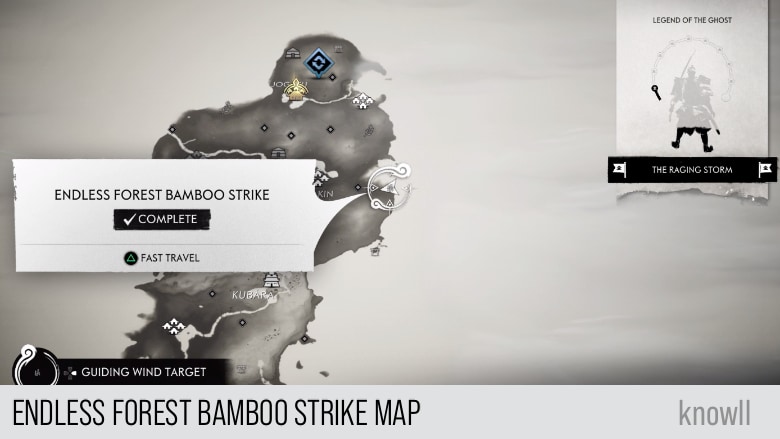 ghost of tsushima all bamboo strikes map