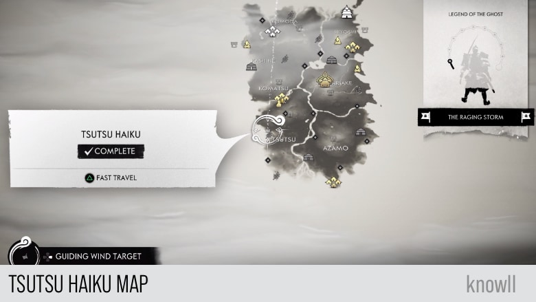 ghost of tsushima haiku locations map