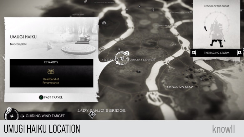 ghost of tsushima vanity gear map