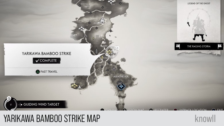 ghost of tsushima bamboo strike map