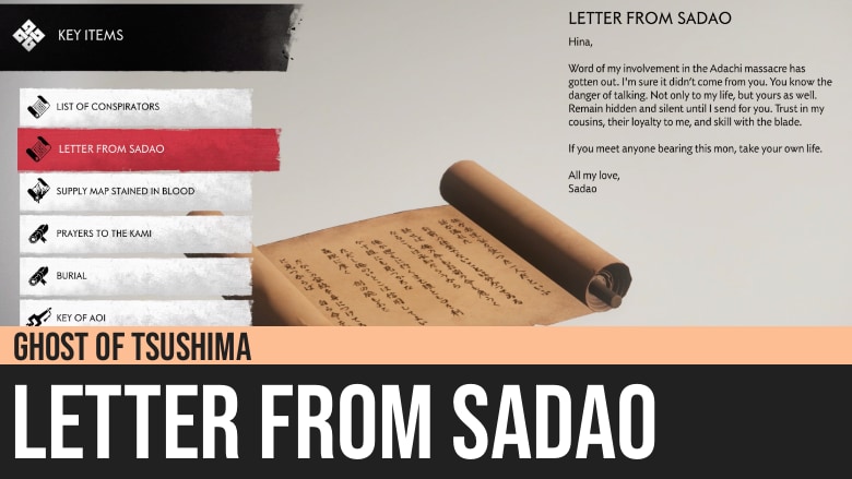 Ghost of Tsushima: Letter from Sadao