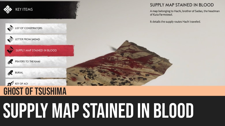 Ghost of Tsushima: Supply Map Stained in Blood