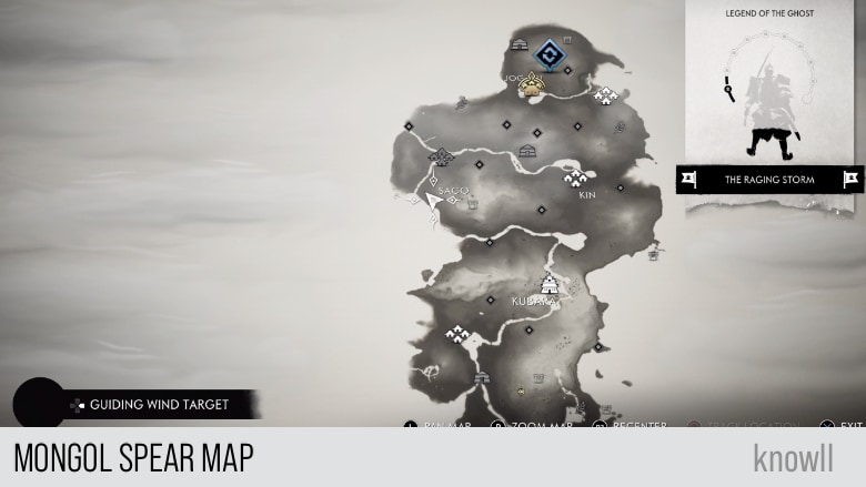 mongol territory ghost of tsushima map