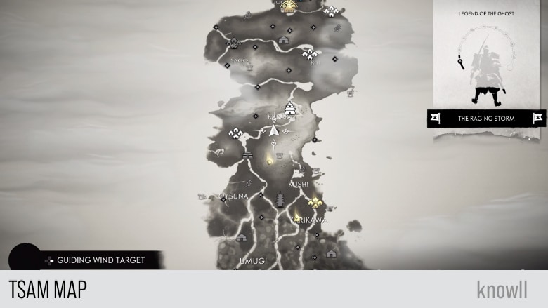 ghost of tsushima vanity gear map