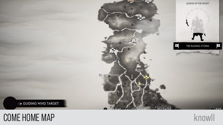 the ghost of tsushima map