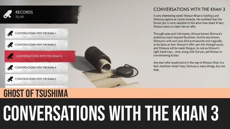 Ghost of Tsushima: Conversations with The Khan 3