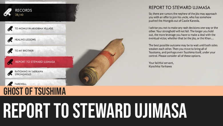 Ghost of Tsushima: Report to Steward Ujimasa