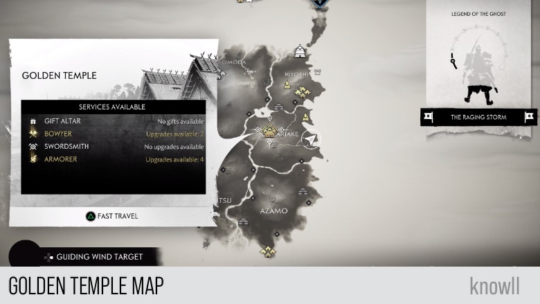 ghost of tsushima hidden altars map