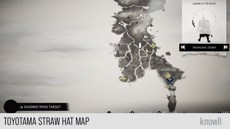 ghost of tsushima banner locations map