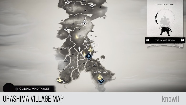 ghost of tsushima map toyotama