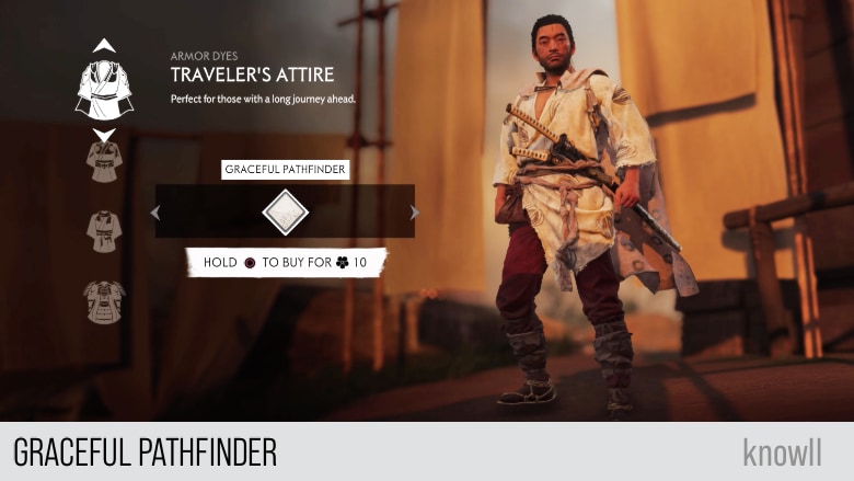Ghost of Tsushima collectibles guide - using the Traveler's Attire