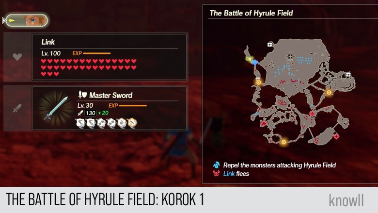 hyrule warriors age of calamity the battle of hyrule field korok 1 map