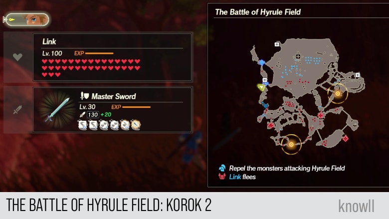 hyrule warriors age of calamity the battle of hyrule field korok 2 map