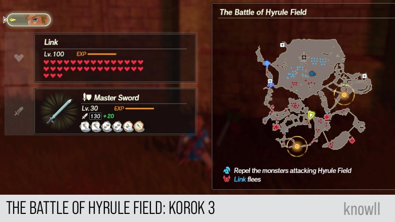 hyrule warriors age of calamity the battle of hyrule field korok 3 map