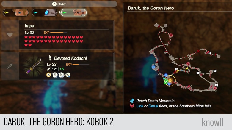 hyrule warriors age of calamity daruk the goron hero korok 2 map