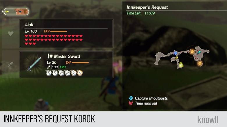 hyrule warriors age of calamity innkeepers request korok map
