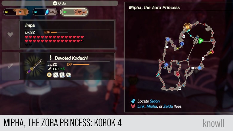 hyrule warriors age of calamity mipha the zora princess korok 4 map