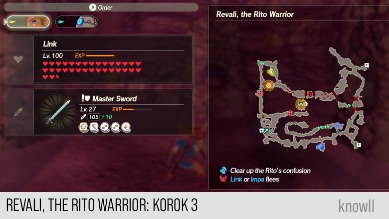 hyrule warriors age of calamity revali the rito warrior korok 3 map