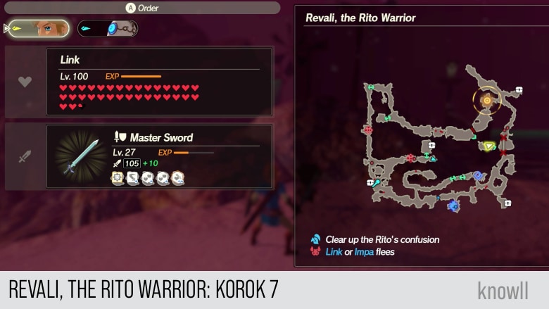 hyrule warriors age of calamity revali the rito warrior korok 7 map