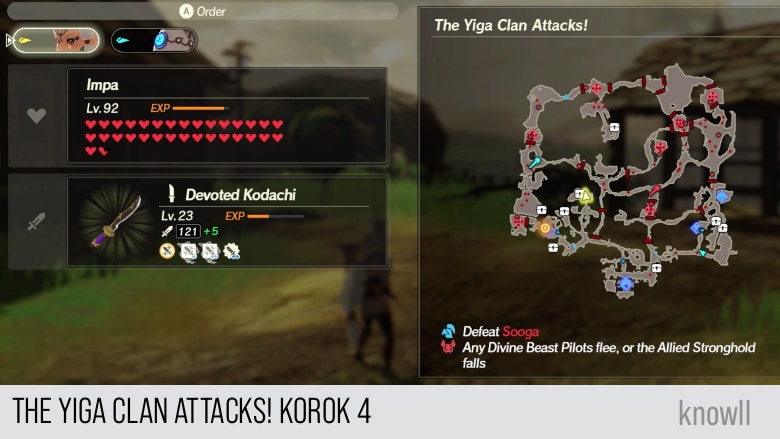 hyrule warriors age of calamity the yiga clan attacks korok 4 map
