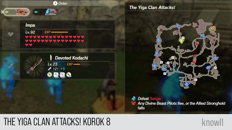 hyrule warriors age of calamity the yiga clan attacks korok 8 map
