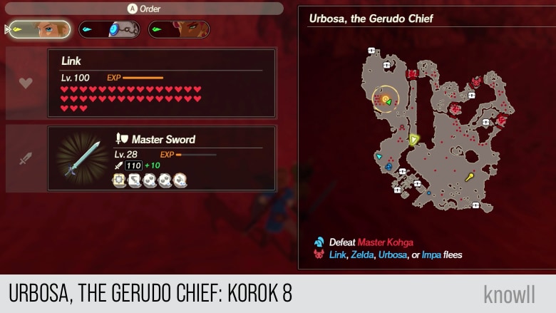 hyrule warriors age of calamity urbosa the gerudo chief korok 8 map
