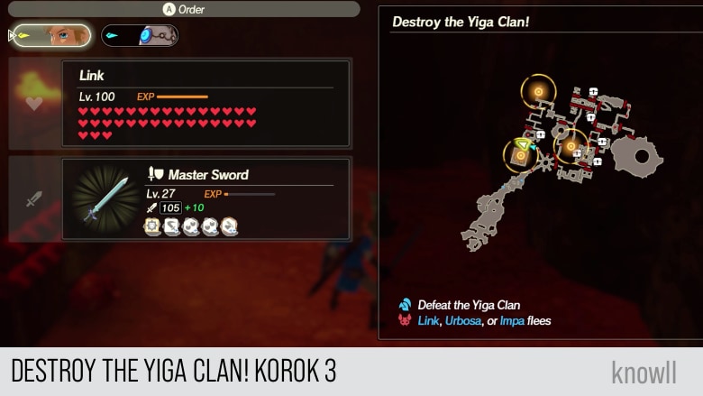 hyrule warriors age of calamity destroy the yiga clan korok 3 map