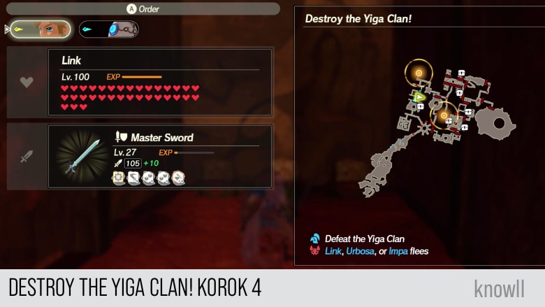 hyrule warriors age of calamity destroy the yiga clan korok 4 map
