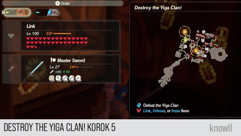 hyrule warriors age of calamity destroy the yiga clan korok 5 map