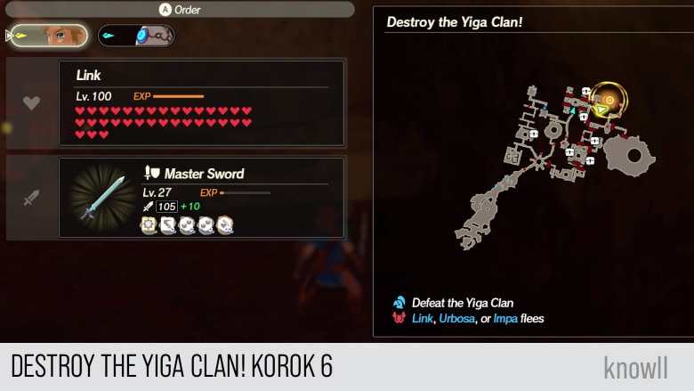 hyrule warriors age of calamity destroy the yiga clan korok 6 map