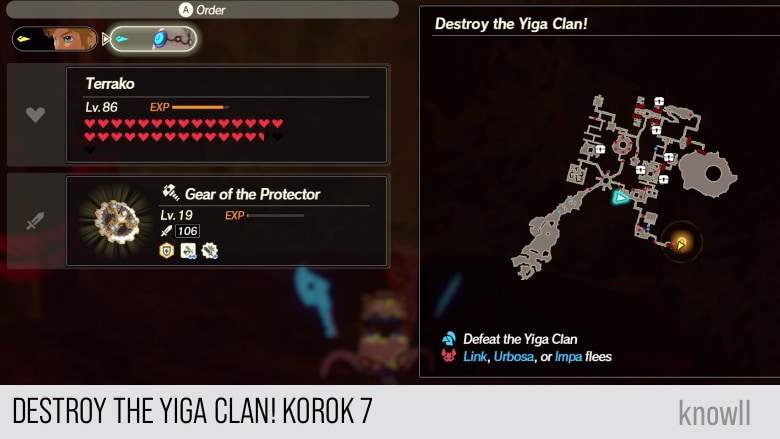 hyrule warriors age of calamity destroy the yiga clan korok 7 map