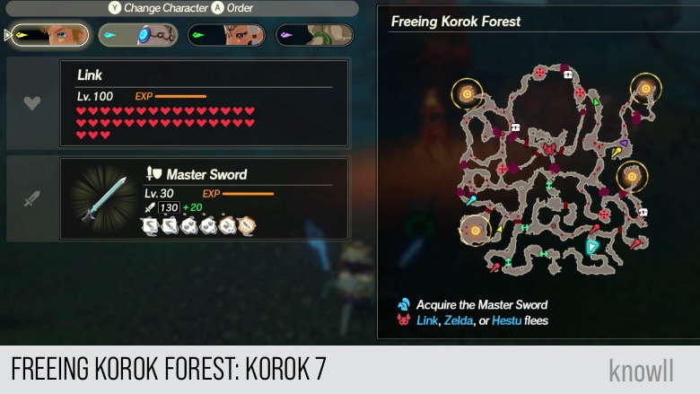 hyrule warriors age of calamity freeing korok forest korok 7 map