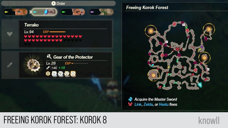 hyrule warriors age of calamity freeing korok forest korok 8 map