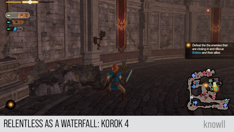hyrule warriors age of calamity relentless as a waterfall korok 4