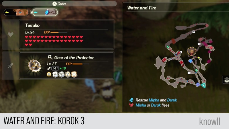 hyrule warriors age of calamity water and fire korok 3 map