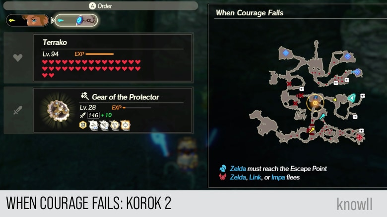 hyrule warriors age of calamity when courage fails korok 2 map