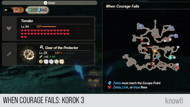 hyrule warriors age of calamity when courage fails korok 3 map