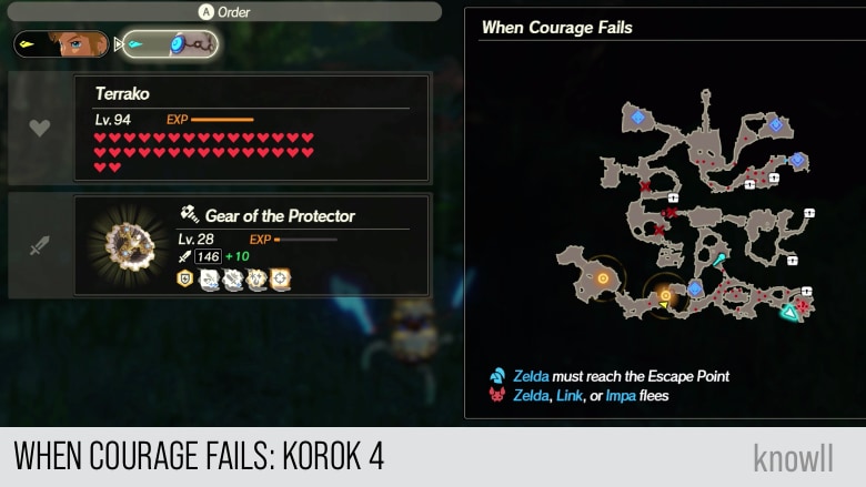 hyrule warriors age of calamity when courage fails korok 4 map