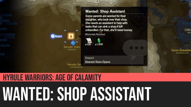 Hyrule Warriors: Age of Calamity - Wanted: Shop Assistant